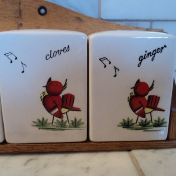 vintage spice rack singing birds - Picture 3 of 9